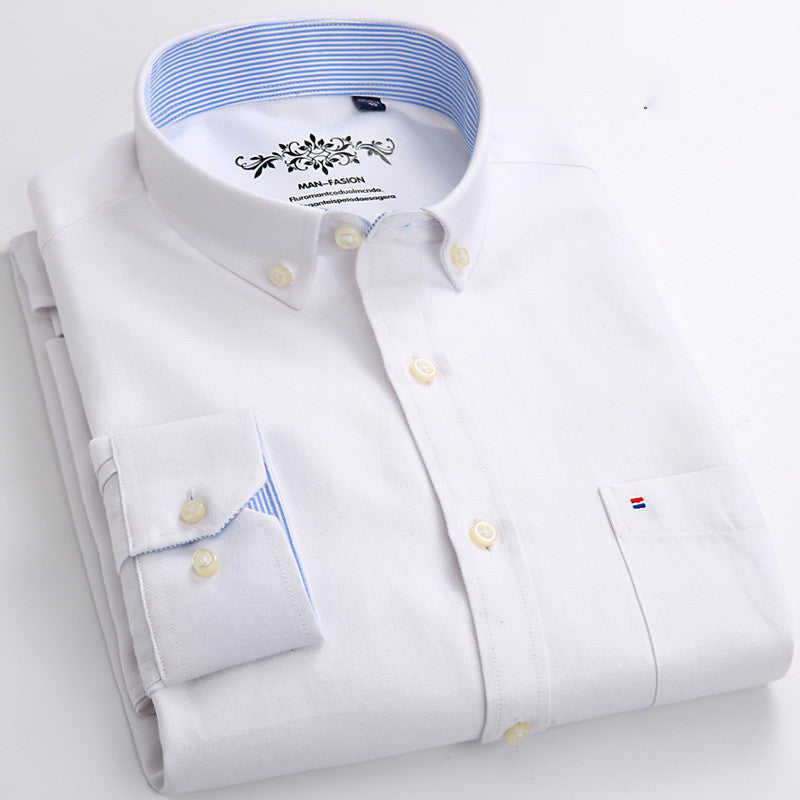 Pure Color Casual Non-Iron Cotton Shirt
